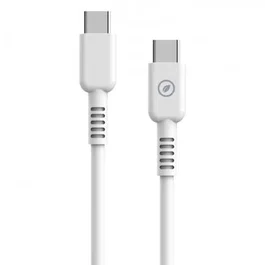 Muvit Cable USB 2.0 Tipo-C Macho a Tipo-C 60W 1.2m Blanco - Carga Rápida